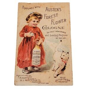 1889 Austen's Forest Flower Cologne Kingsford WM Obenshain Dry Goods Arch Mills